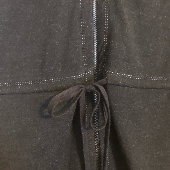 MAX EDITION Weekend Medium Belted Vest Black White Drawstring Waist Marled Knit - Picture 3 of 7